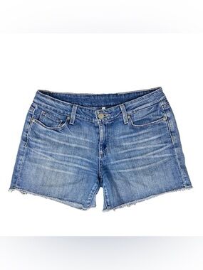Paige Jimmy Jimmy Lucas Shorts Denim Raw Hem Size 26”